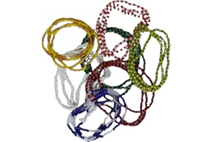 Cesarinaa 7 Collares de Santeria Obatala, Shango, Oshun, Yemaya, Orula, Elegua y Oggun | 7 Santeria Beaded Necklaces Elekes| Collares de Cuentas IFA, Religion Yoruba, Lucumi