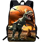 VEEWOW 16inch Preschool Bags Boys Dinosaur Backpack Toddler Rucksack Kindergarten Elementary Kids Bookbag (D940c)