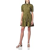 Derek Lam 10 Crosby LUMA A-LINE Shirtdress, Hunter, 2