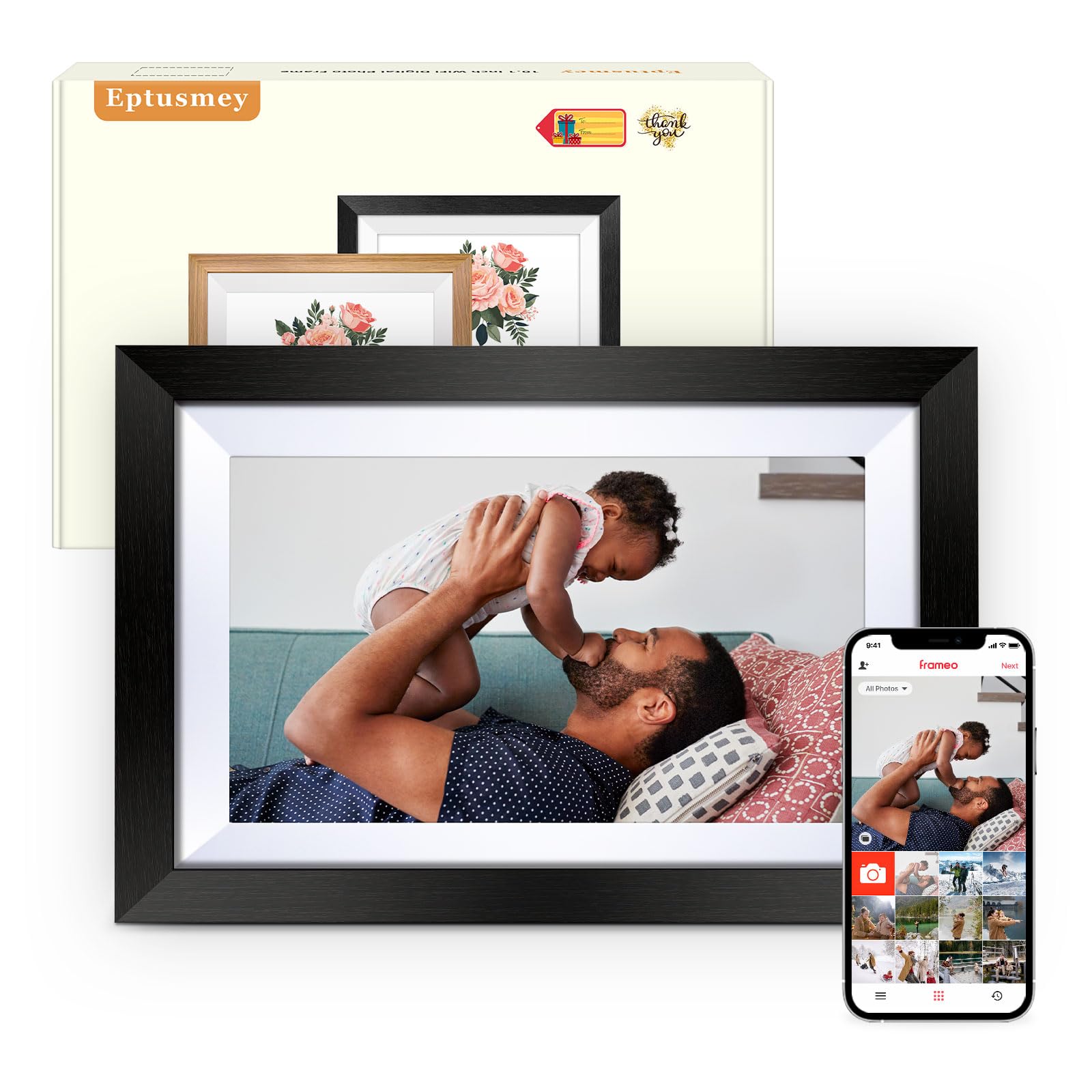 Eptusmey Digital Picture Frame Built-in 32GB 10.1