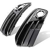 AUTOKAY Front Bumper Lower Fog Light Cover Grill Grilles Insert for Audi Q5 2013-2017 Pair Glossy Black ABS Lamp Bezels Side Grille LH RH Set 8R0807681M 8R0807682J