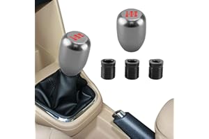ZUFOTY Car Gear Shift knob, Manual Transmission Shift Knob, Car Gear Lever Stick Shift Handle with Adapters, Aluminum Shift Knob, 5 Speed Shifter Knob Gear Shift Lever Head Fits Most Manual Vehicle