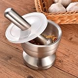 Bekith Mortar and Pestle Sets 18/8 Stainless Steel Spice Grinder Molcajete view 7