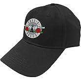 Guns N Roses Men's Silver Circle Logo Baseball Cap Adjustable Black