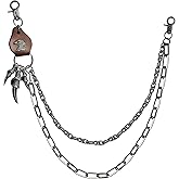 cioatu Heavy Duty Pocket Chains for Men Women, Biker Punk Goth Pants Wallet Chain, Metal Jeans Keychain