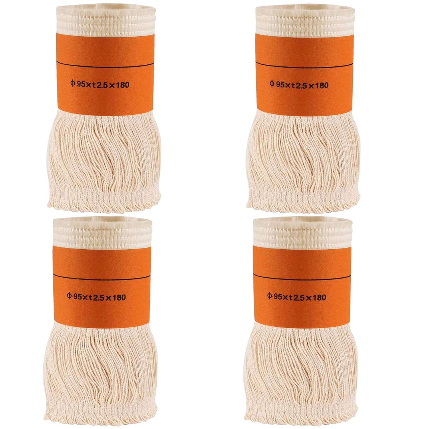 WANYI 4 pcs Wicks for Kerosene Stove Indoor Outdoor Replacement Wick for Petroleum Stove Petroleum Heater Wicks with Fiberglass Round Cotton Easy to Burn(95mm)