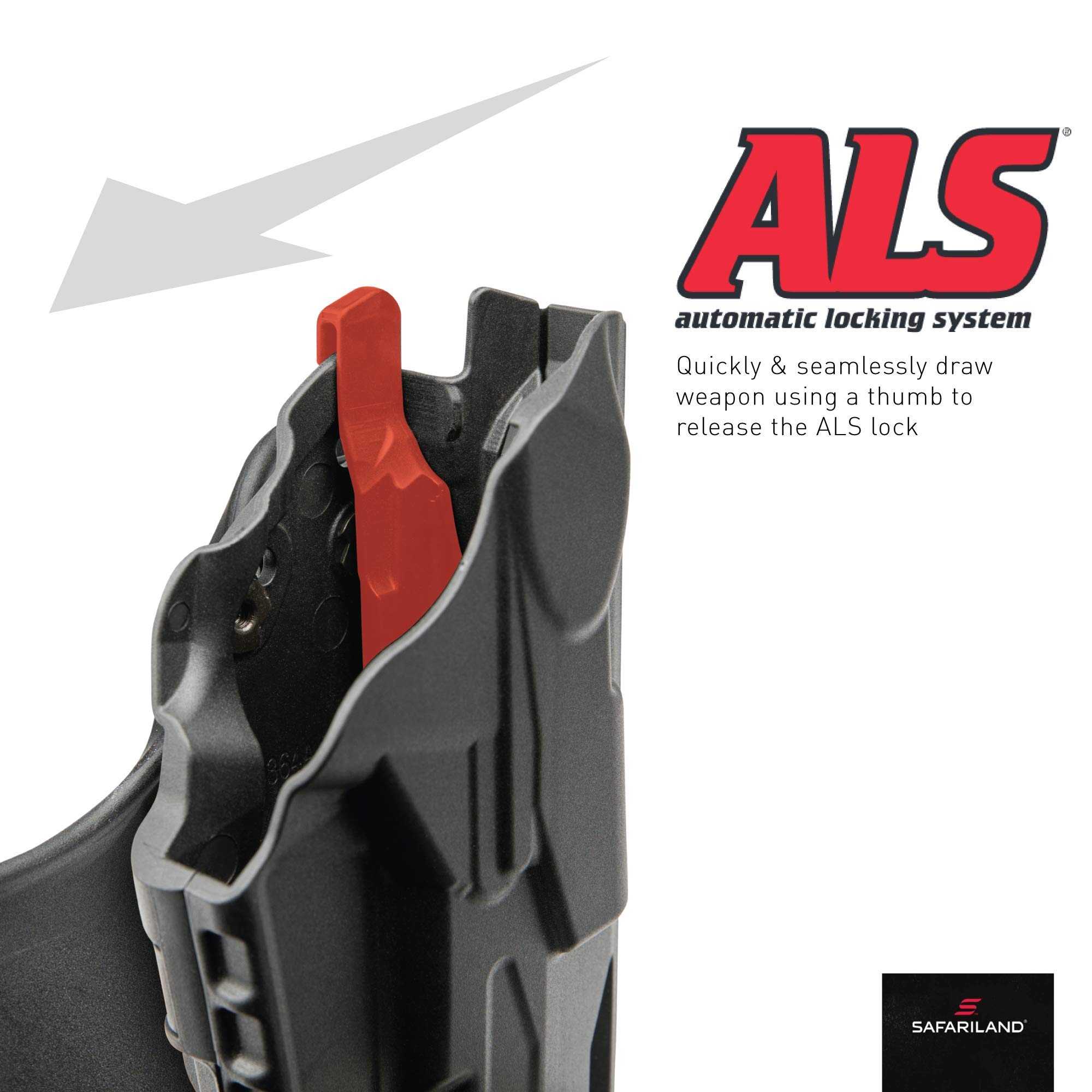 Safariland 7360 Als/Sls Level 3 Retention Duty Holster Mid Ride Fits Sig Sauer - Produktbild 2