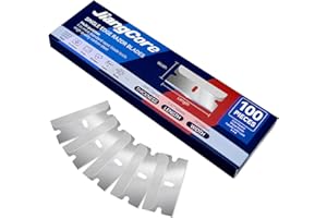 JIANGCORE 100 Count Single Razor Edge Blades – Premium SK5 Carbon Steel, Ultra-Sharp & Durable for Professional Shaving, DIY Crafts and Industrial Use