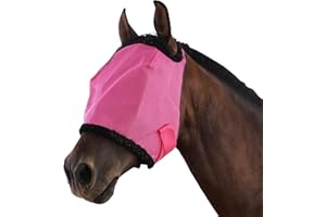 KZWT Horse Fly Mask, with UV Protection Horse Fly Mask, Full Face Fine Mesh Coverage Provide Better Vision and Airflow for Horses