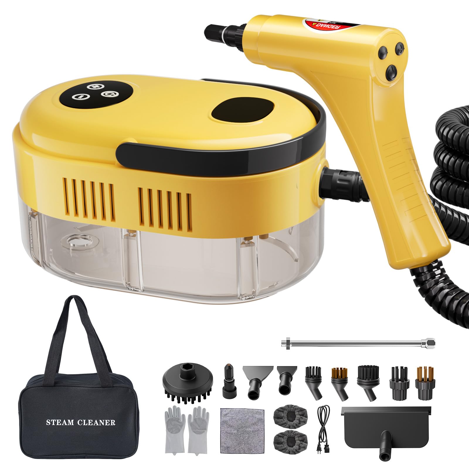 Photo 1 of **USED** Handheld Steam Cleaner High Pressure Steamer for Deep cleaning 1200ML Steam Cleaning Machine for Home Use With 6 Brushes Cleaning
