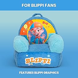 Delta Children - Blippi Cozee Buddy Kids Chair, Blue