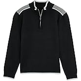 RAW X (4-12) Quarter-Zip Long Sleeve Mock Neck Knit Sweater for Kids and Boys, Big Kids Knit Sweater for Fall and Winter