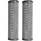 Clear2o CUF1252 Universal Advanced Premium Carbon Filter Standard Capacity Whole House &amp; RV Water Filter, 2 Filters Included, Gray (Pack of 2)