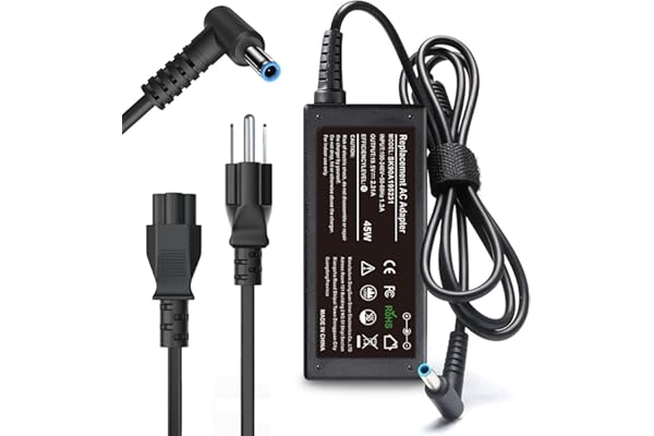 45W 19.5V 2.31A for HP Laptop Charger Blue Tip,HP Pavilion x360 11 13 15, Zbook 14u G4 G5 15u 15 G3, Notebook 15,HP Stream 13 11 14 AC Adapter with Power Cord