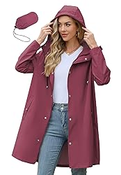 Zando Travel Rain Coats for Women Packable - Rain