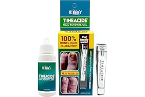 Dr. Blaine's Tineacide Nail Renewal Gel – For Thick, Brittle & Discolored Nails – Softens, Hydrates & Improves Appearance – Targets Cracking & Yellowing – Precision Clippers – 1.25 fl oz