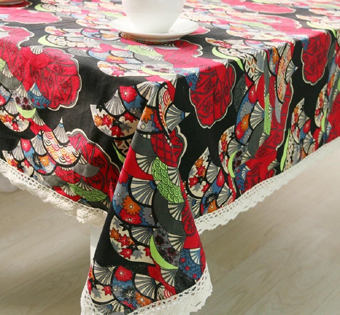 Z&N Retro national wind high quality soft linen printing tablecloths tablecloths coffee table microwave ovens multi-functional home decorationsB140*250cm