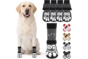 KOOLTAIL Dog Socks for Hot/Cold Pavement to Prevent Licking Paws,Dog Boots&Paw Protector for Hardwood Floors Anti Slip,Traction Control Booties for Small Medium Large Senior Dogs