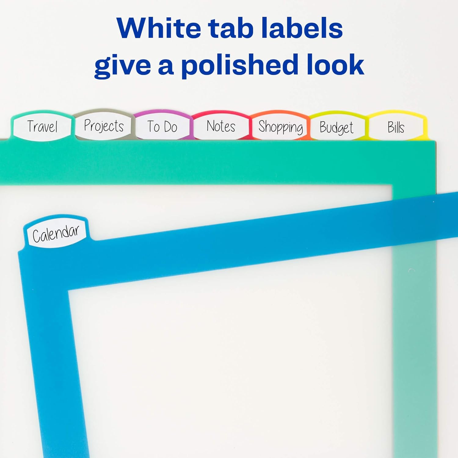 Avery 8-Tab Ultralast Plastic Binder Dividers, Multicolor Big Tabs, 1 Set (24901) : Office Products