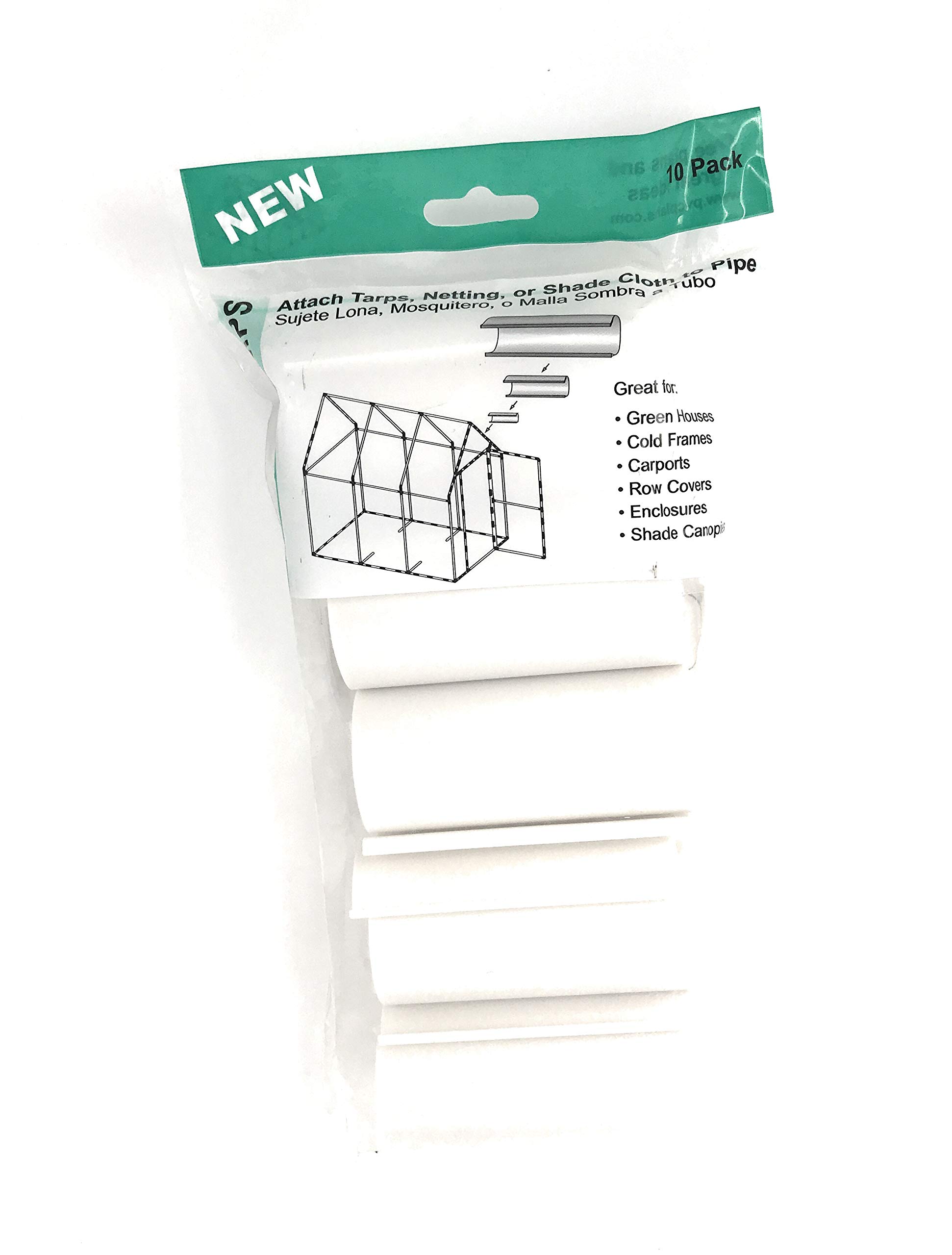 Photo 1 of HD White Snap Clamp 1-1/4 Inch X 4 Inches Wide for 1-1/4 Inch PVC Pipe 10 Per Bag