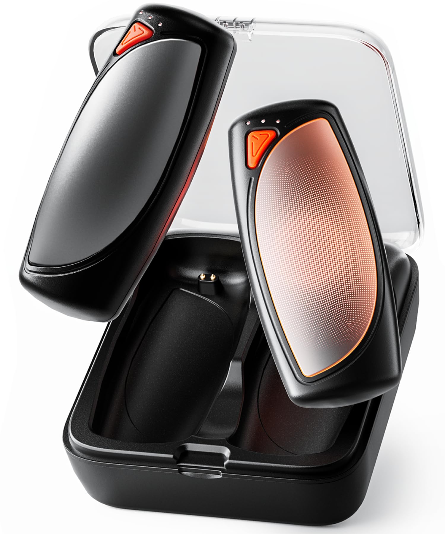 Hand Warmers Rechargeable 2 Packs, Double Sided Heating with AI Charging Case, 14000mAh Electric Hand Warmer Ultra Long Battery Life, Portable Heater Gifts for Christmas,Camping,Hunting Image