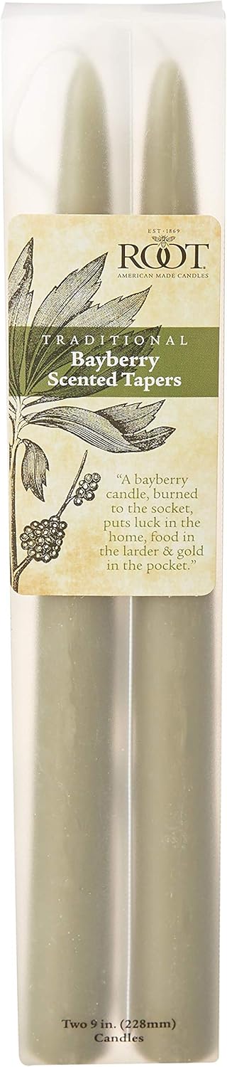Amazon Com Root Candles Scented Hand Dipped Taper 9 Inch Dinner Candles 2 Count Bayberry Home Kitchen