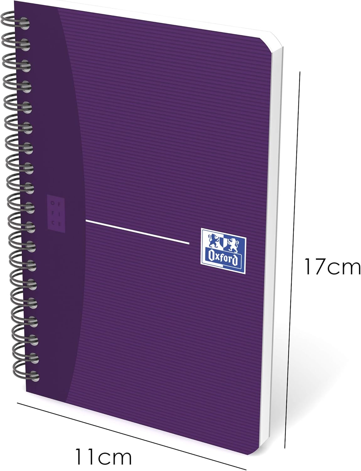 Oxford Office Spiral Notebook, Flexible Deck Side 11 x 17 cm 180 Pages Ruled, 5 x 5 (Pack of 10), assorted colours - Image 4