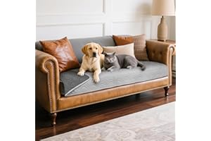 RAINFLOW Waterproof Dog Blanket - Washable & Reversible Dog Bed Cover,Pet Couch Cover for Bed Couch Sofa Furniture Protector 