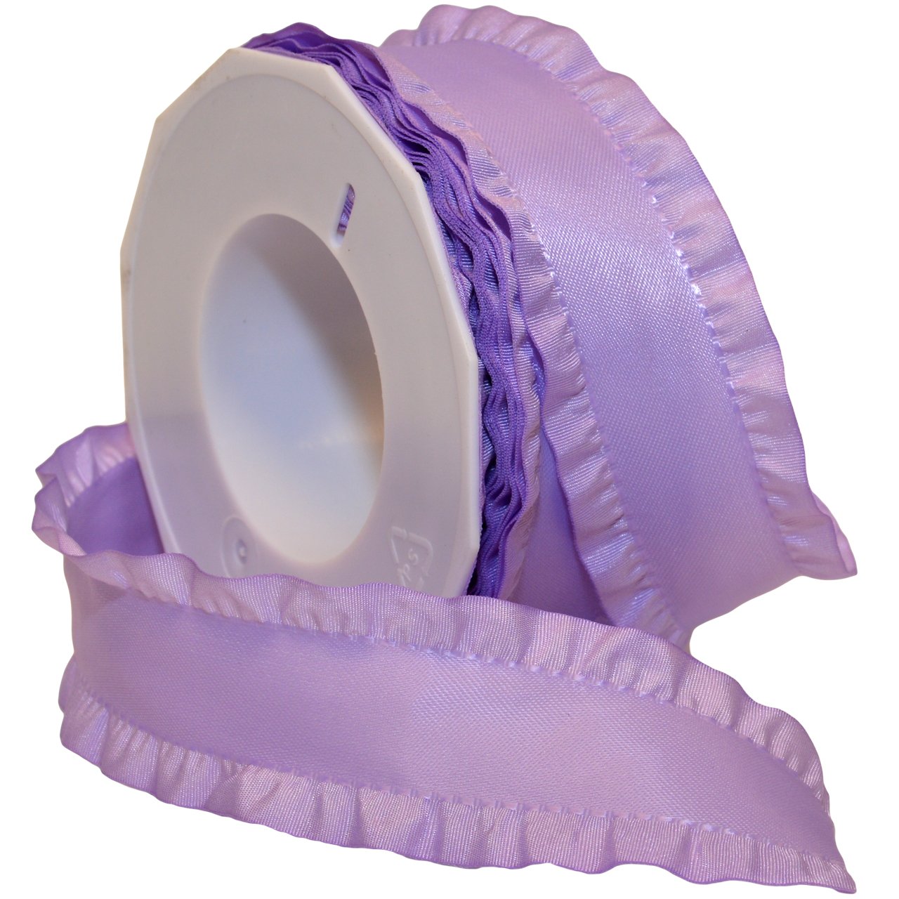 Morex Ribbon Double Ruffle Ribbons for Wedding Bridal Shower Décor, Gift Wrapping, Birthday, Sewing and Crafts, 1-1/2-Inch by 16.5-Yard, Orchid