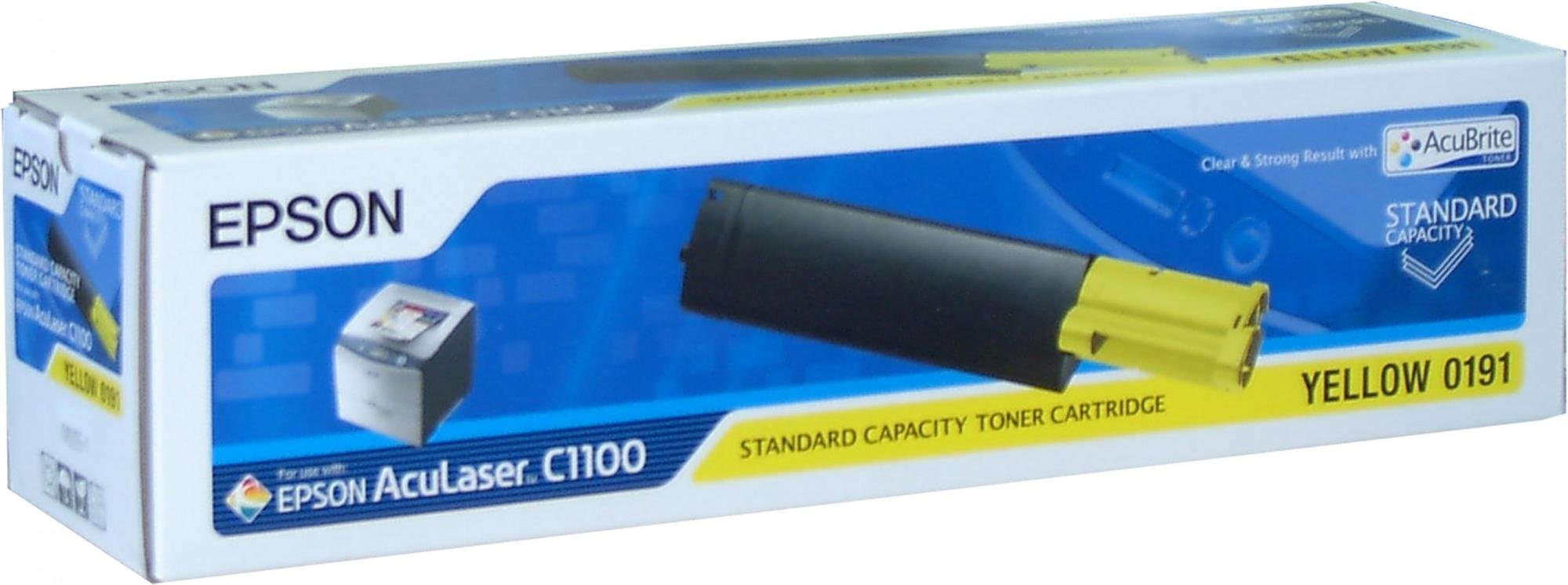 Epson Aculaser C13S050191 yellow toner cartridge S050191 C1100 C110N AL-C1100 AL-C1100N