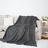 Sherpa Throw Blanket for Couch Soft Warm Thick Blanket Cozy and Warm for All Seasons Throw Blankets for Bed Sofa Throw Size 50"x60", Grey