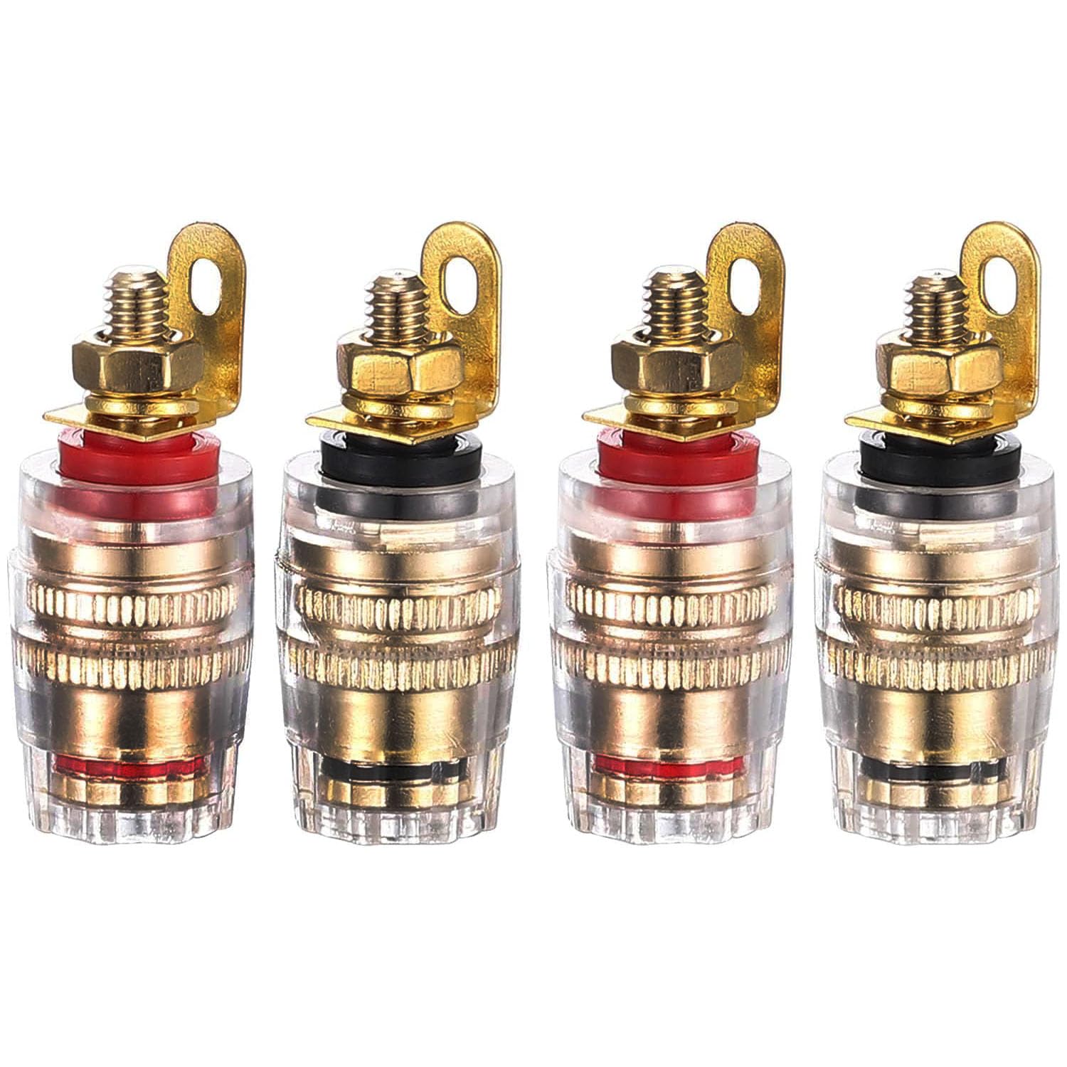 RUNCCI-YUN 4PCS Speaker Terminal Binding Post Banana Plug Socket Connector 4mm banana socket