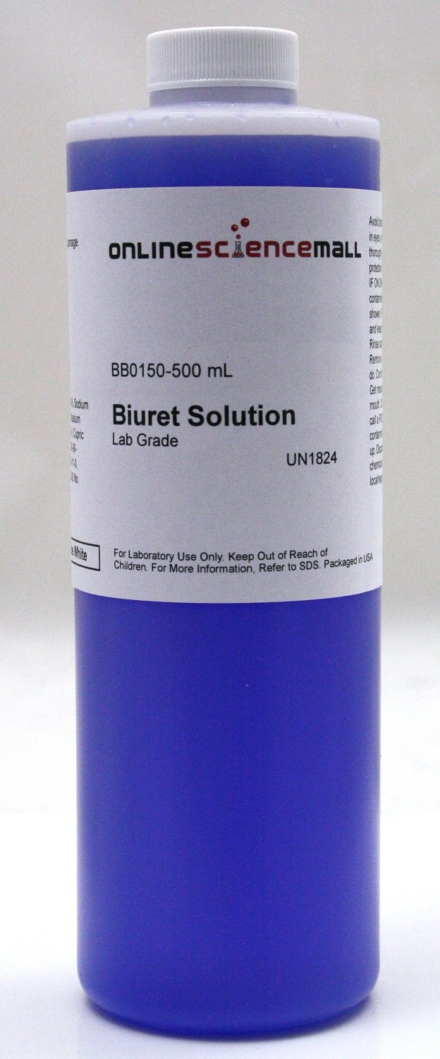 500mL of Biuret Reagent Solution, Protein Testing Lab Grade Reagent