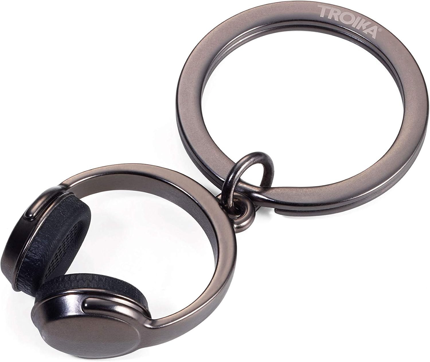 TROIKA Unisex Headphone Keyring (Pack of 1), Gunmetal Grey, 13 cm, Keyring