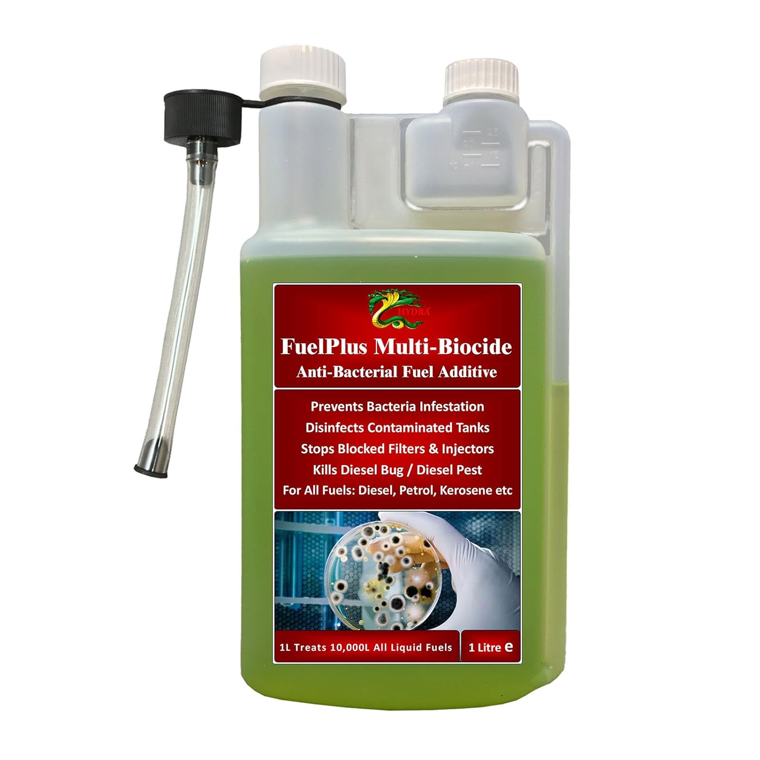 HYDRA Fuelplus Multi Biocide Treats 10,000L+ Diesel Bug Treatment 1L