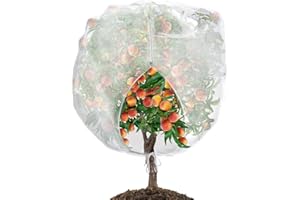 wohohoho 7.9*6.6ft Large Fruits Tree Netting, Ultra-Fine Mesh Garden Netting with Drawstring and Zipper, Tree Plant Cover Tulle Netting to Prevent Flower Fruits Plants from Cicadas Squirrel Bird Bug