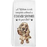 cvjutf Funny Cocker Spaniel Dog Mom Owner Decorative Kitchen Towels Gifts for Women Men Dog Lovers, Cocker Spaniel Dogs Hand Tea Dish Towels Ornament Accessories for Kitchen Decor, 16x24 Inch