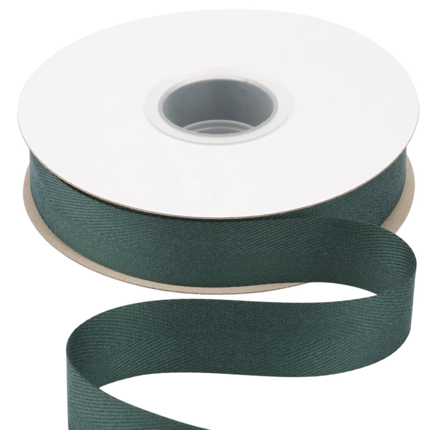 Ribbonitlux Tape Twill Ribbon 25mm x 22.5 Meters, Soft Spruce Herringbone Bias Tape for DIY Craft, Sewing, Gift Wrapping, and Home Decor