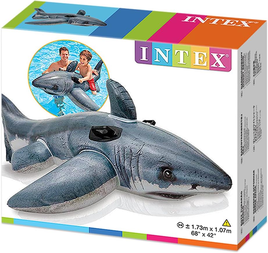 intex great white shark pool float