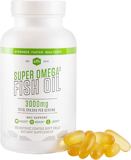 Amazon Com Super Omega 3 Fish Oil By Sfh Highly Concentrated 3500mg Epa Dha Best Tasting Liquid Fish Oil For Heart Health Wellness 100 All Natural Soy Free