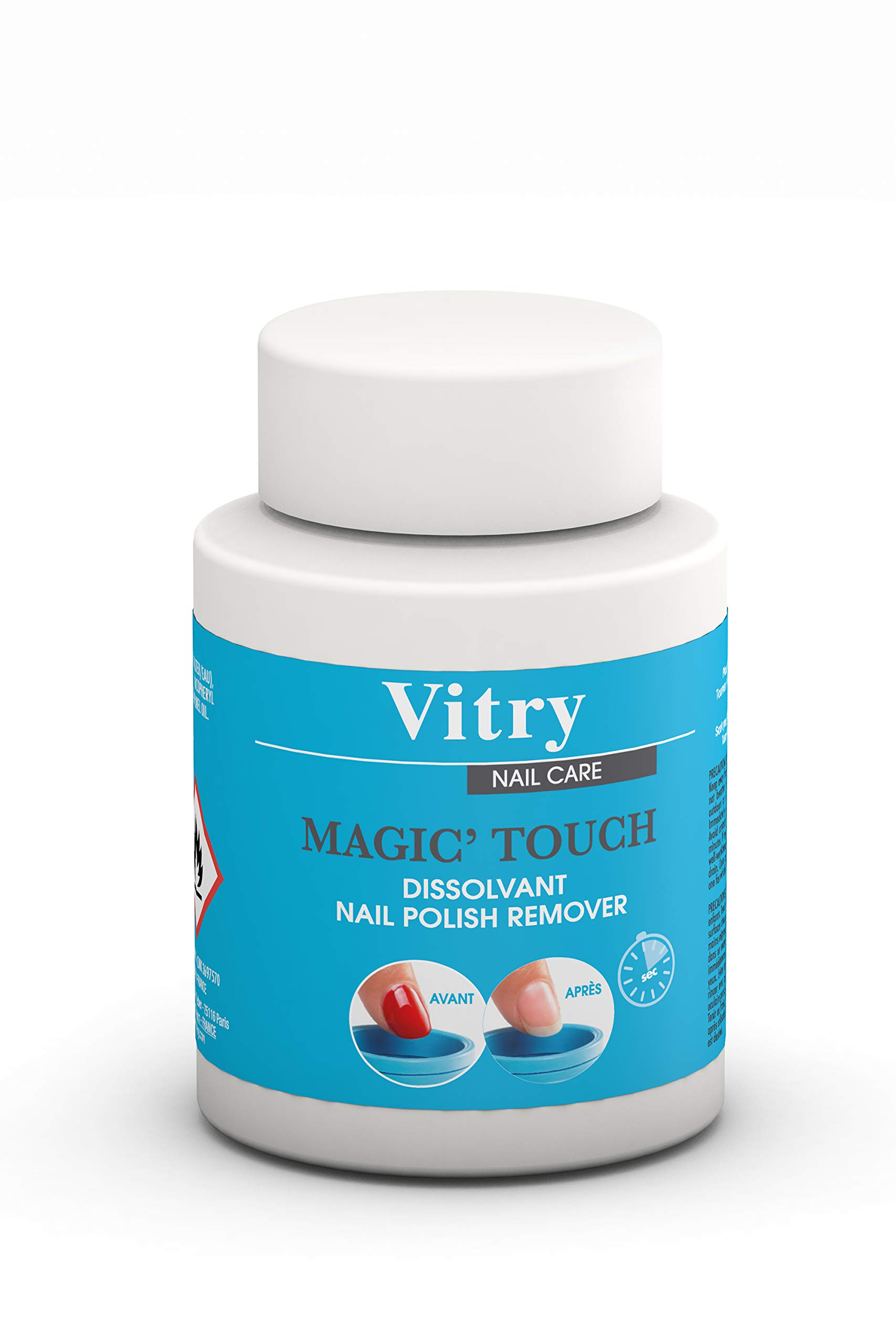 Vitry Magic Touch Remover, 75 ml Nail Polish Remover Solution