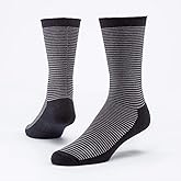 Maggie's Organic Natural Cotton Stripe Cushion Crew Socks