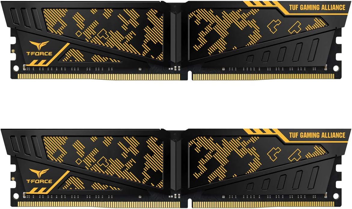 Teamgroup T Force Vulcan Tuf Gaming Alliance 16gb Kit 2x8gb Ddr4 Dram 3000mhz Pc4 Cl16 Desktop Memory Module Ram Tltyd416g3000hc16cdc01 At Amazon Com