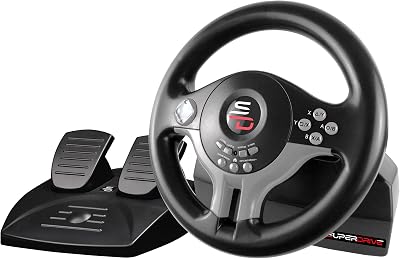 Subsonic Racing Steering Wheel SV200 with Pedals Paddles for Switch PS4 Xbox PC