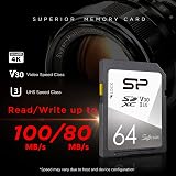 SP Silicon Power 64GB SDXC UHS-I U3 V30 Superior Memory Card view 3