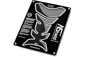 NShield Motorcycle Tank Pad Gas Tank Protector, 3D Motorcycle Tank Sticker Protector Decal Gas Oil Fuel Tank Pad Protector for Suzuki Kawasaki Honda Yamaha Ducati BMW - Real Carbon Fiber Look