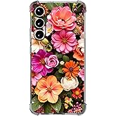 Beaucov Case for Galaxy A16 5G,Beautiful Colorful Flowers Drop Protection Shockproof Case TPU Full Body Protective Scratch-Resistant Cover for Samsung Galaxy A16 5G