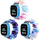 Simpeak Small Elastic Scrunchie Bands Compatible with Gizmo Watch 3 2 1, 20mm Bands Cute Solo Loop Bracelet Band Compatible with Gabb Watch 3 2 1 and SyncUP Kids Watch, 5.9"-7.0"