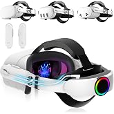 Hurra 10000mAh Head Strap with Battery Compatible with Meta Quest 2/3/3S | 20W Fast Rechargeable Elite Strap Extend 6-8H Playtime, RGB Battery Pack VR Head Strap Accessories