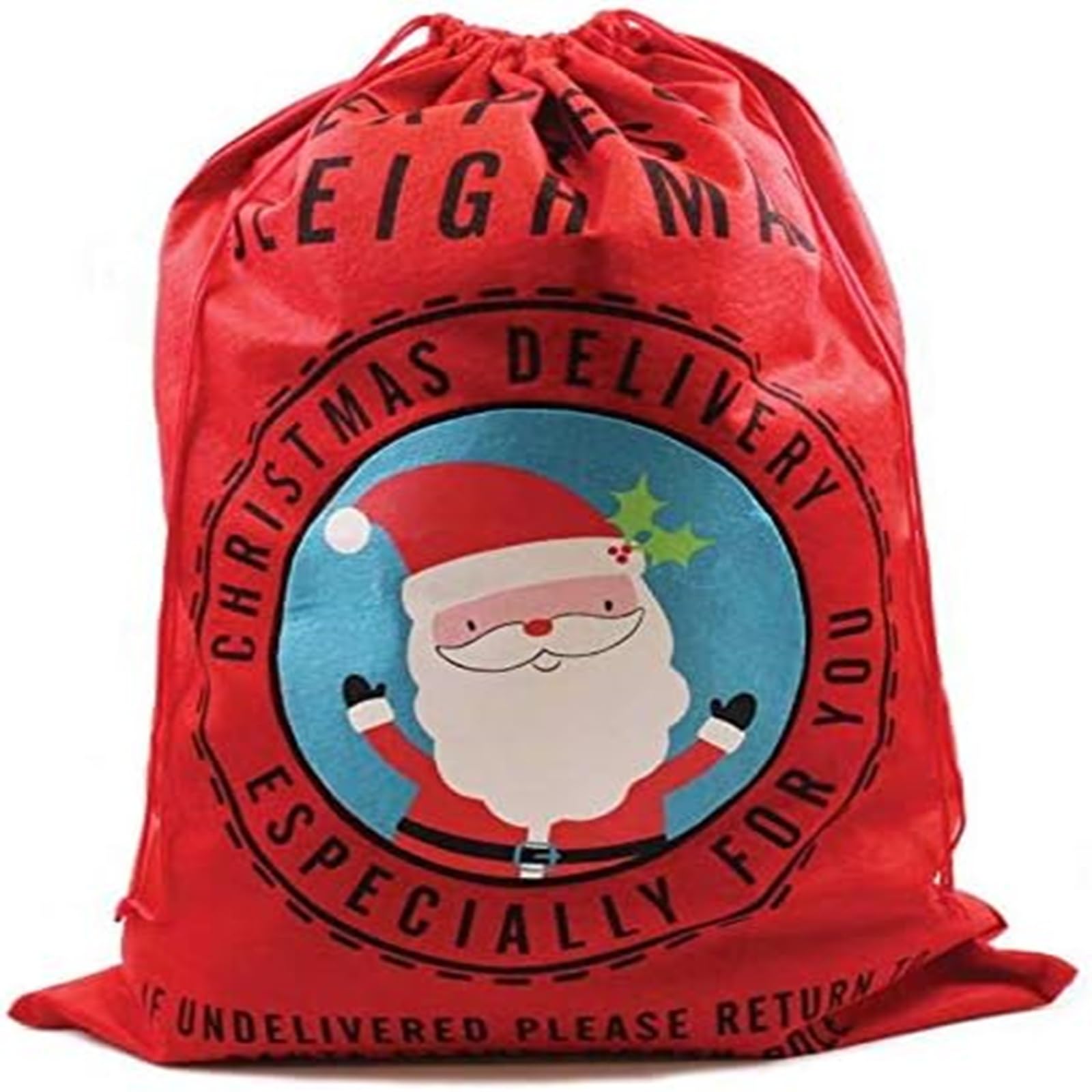PaulStore Giant Christmas Santa Sack Stocking Extra Large Red Father Xmas Gift Present Bag (Super Jumbo Printed Santa)